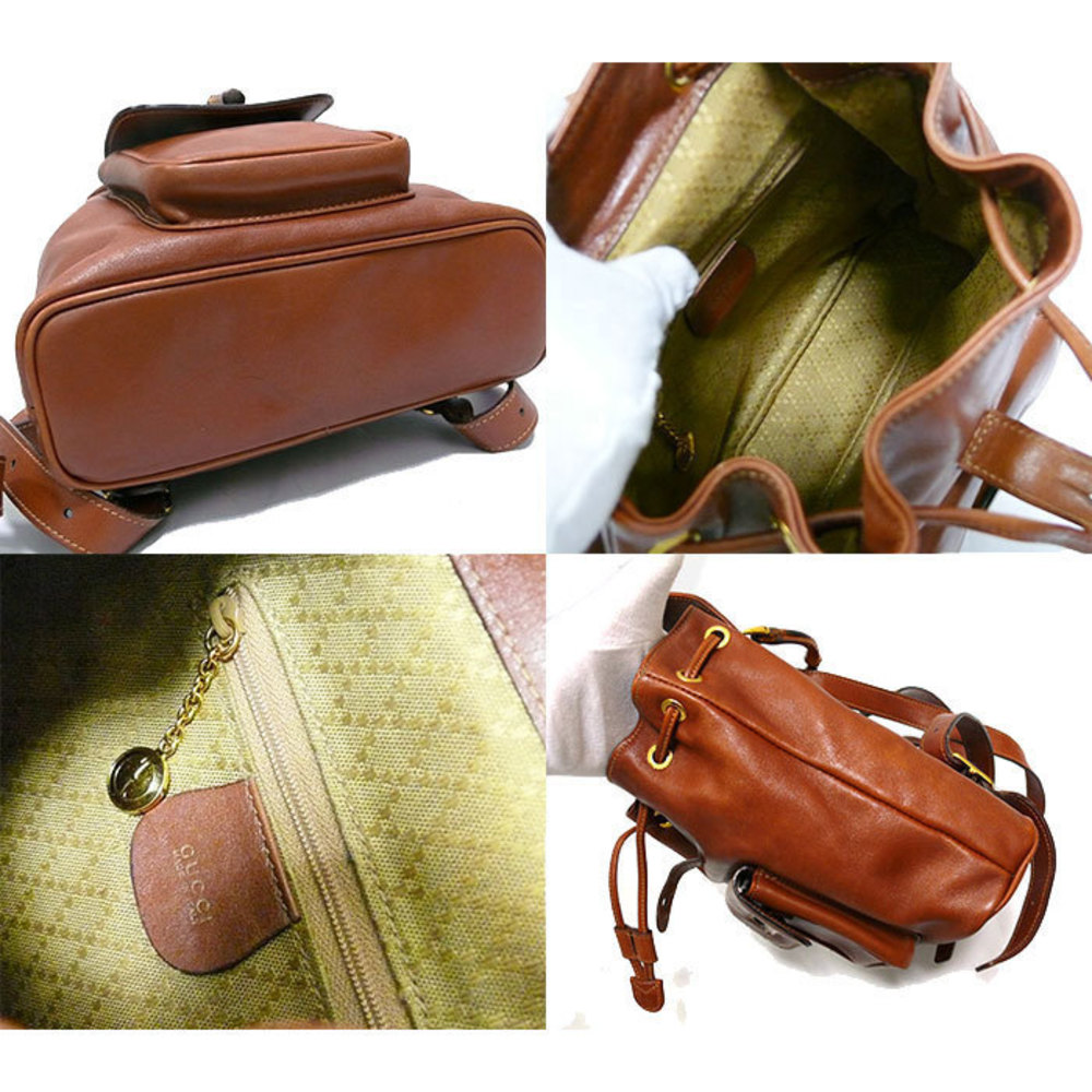 Gucci Backpack Mini Brown Bamboo - image 4